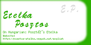 etelka posztos business card